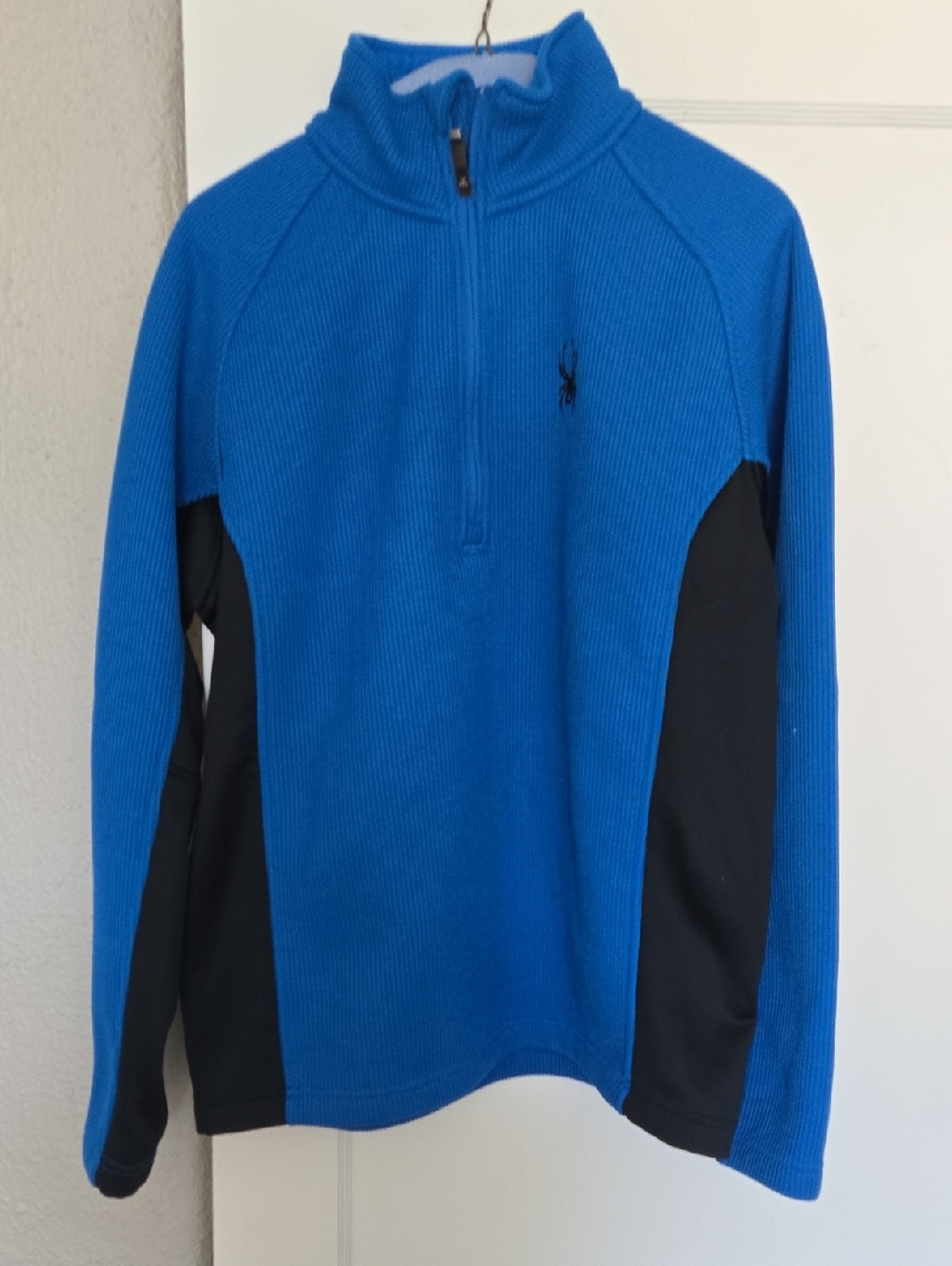 Spyder Blue and Black Quarter-Zip Athletic Pullover